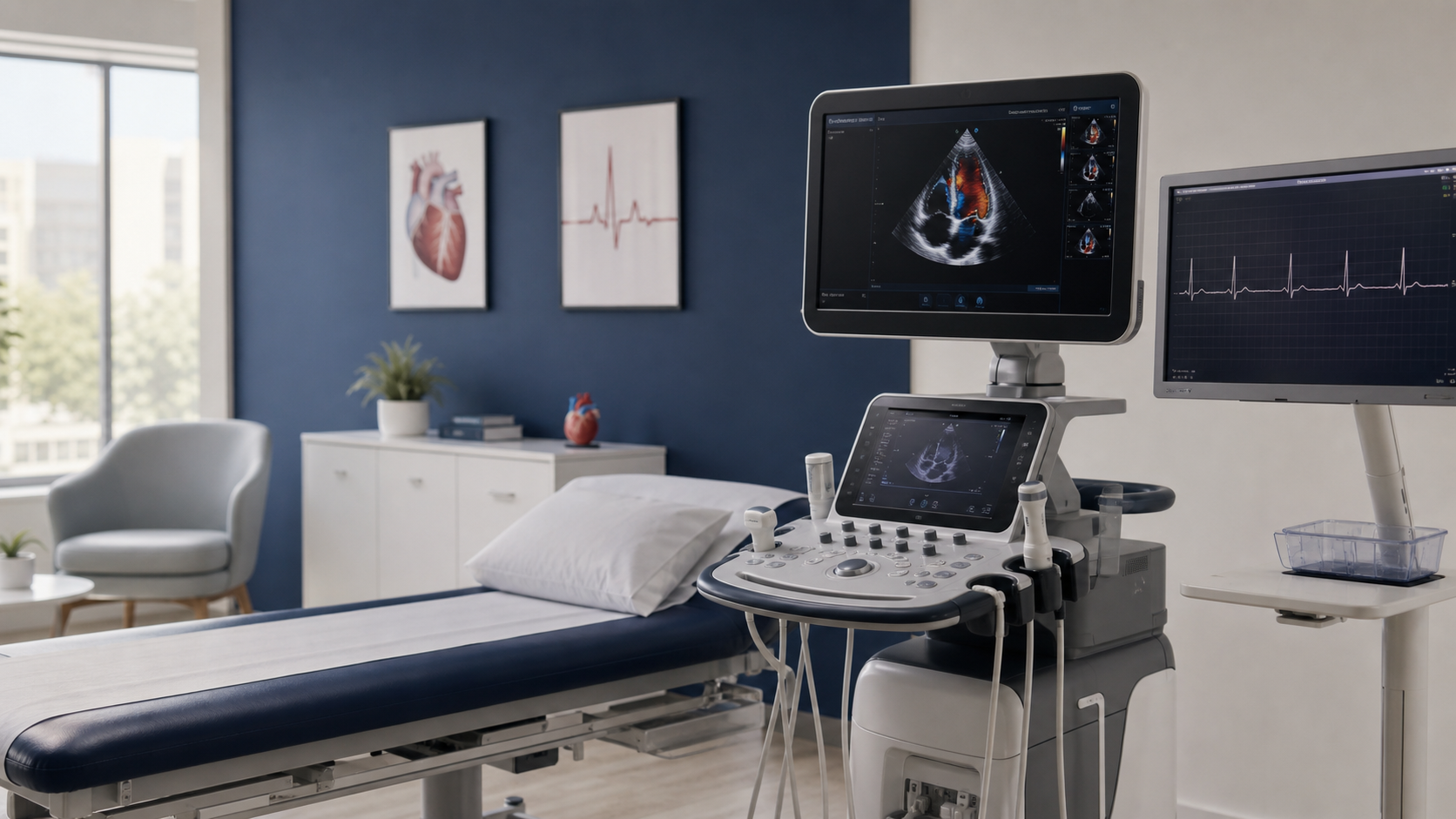 Sala moderna para estudios diagnósticos cardiovasculares